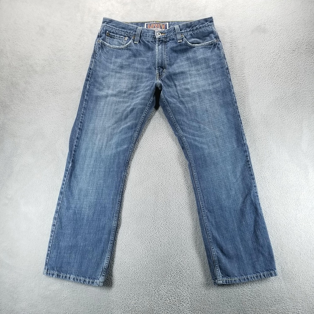 Levis 514 Jeans Mens 36x30 Blue‎ Slim Straight Mid Rise Medium Wash Y2K